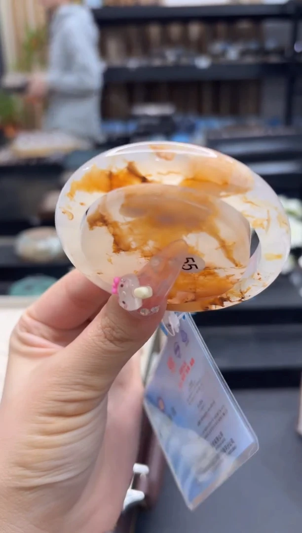 未镶嵌手镯石英质玉185(55圈赠送镯心)