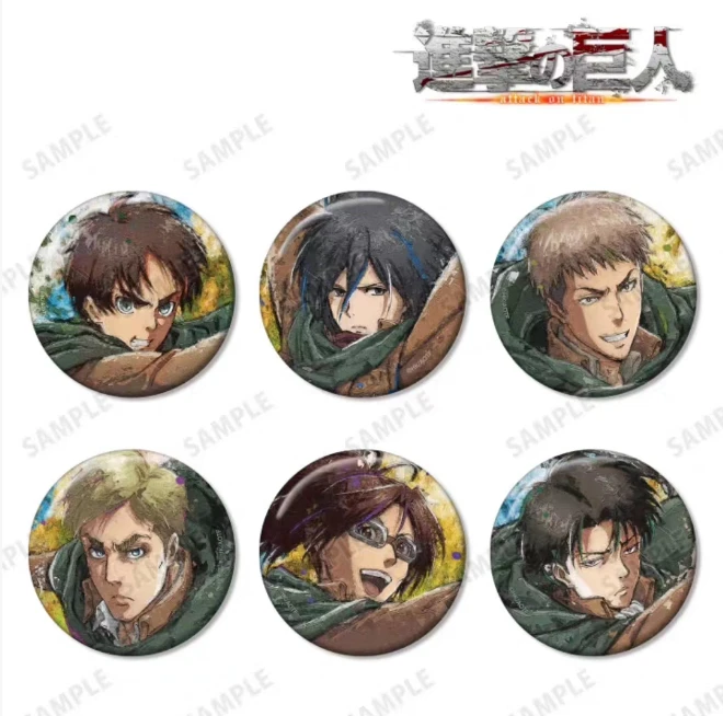 【代拆】日谷《进击的巨人》grunge CANVAS油画系列徽章盲盒周边