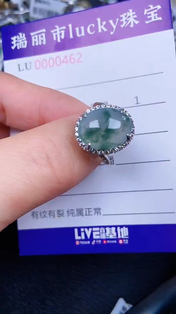 颈饰银S925镶嵌翡翠462