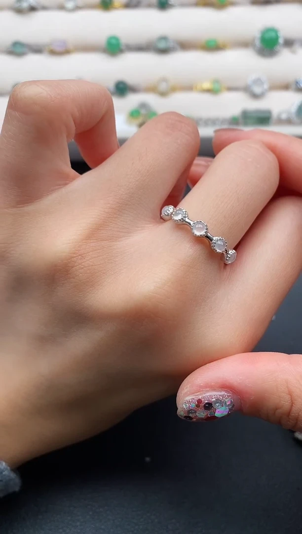 银S925镶嵌戒指翡翠11111111111+9