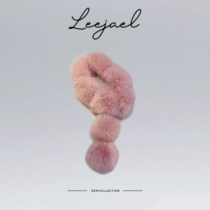 Lejeal时尚气质款狐狸毛保暖洋气百搭毛绒围脖 LJE-I13#