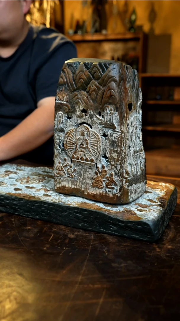 一石 老师 歙砚石 万佛说法  香炉