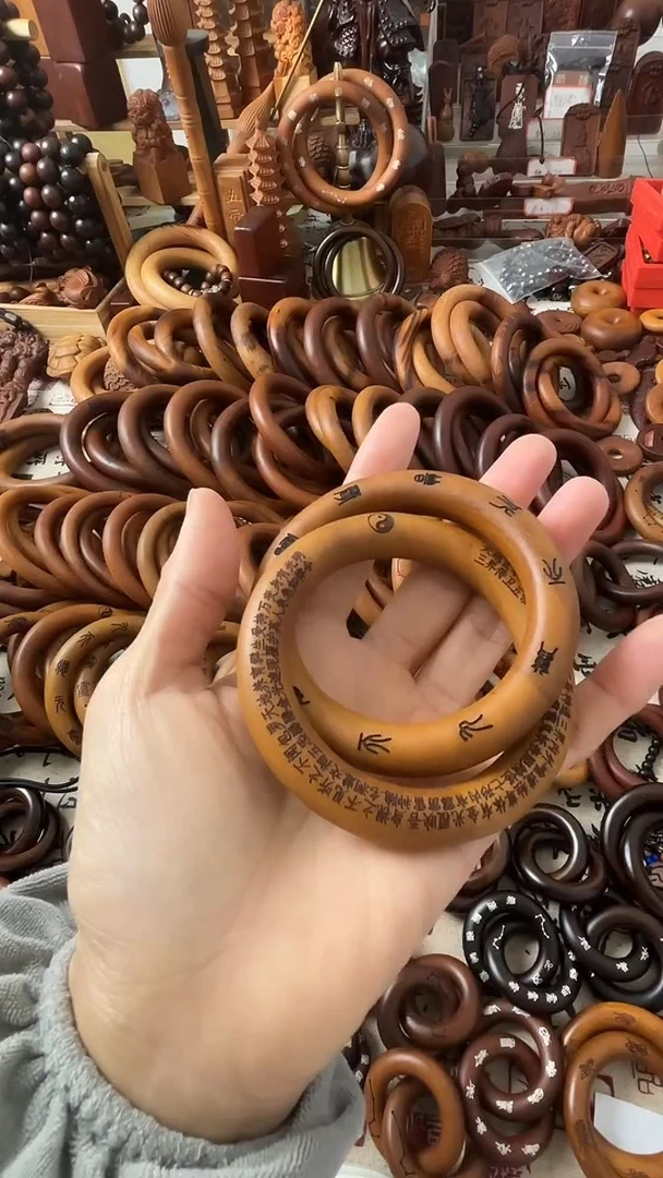 枣木乾坤圈枣木60微瑕一物一拍