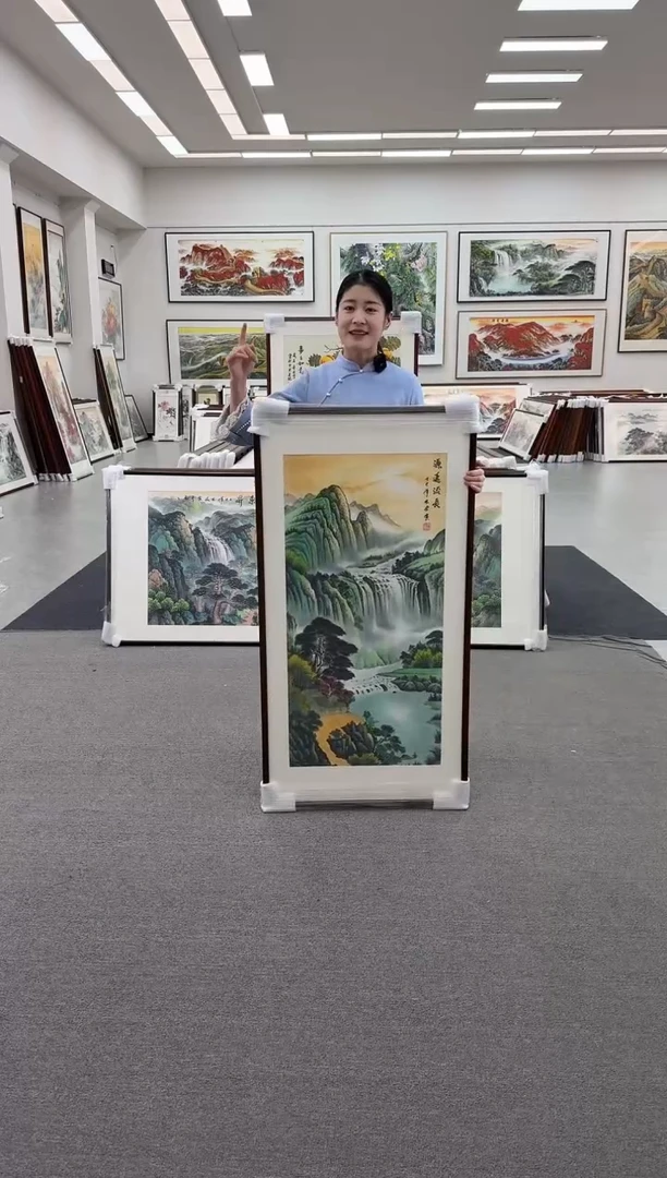 国画手绘  125*65   源远流长