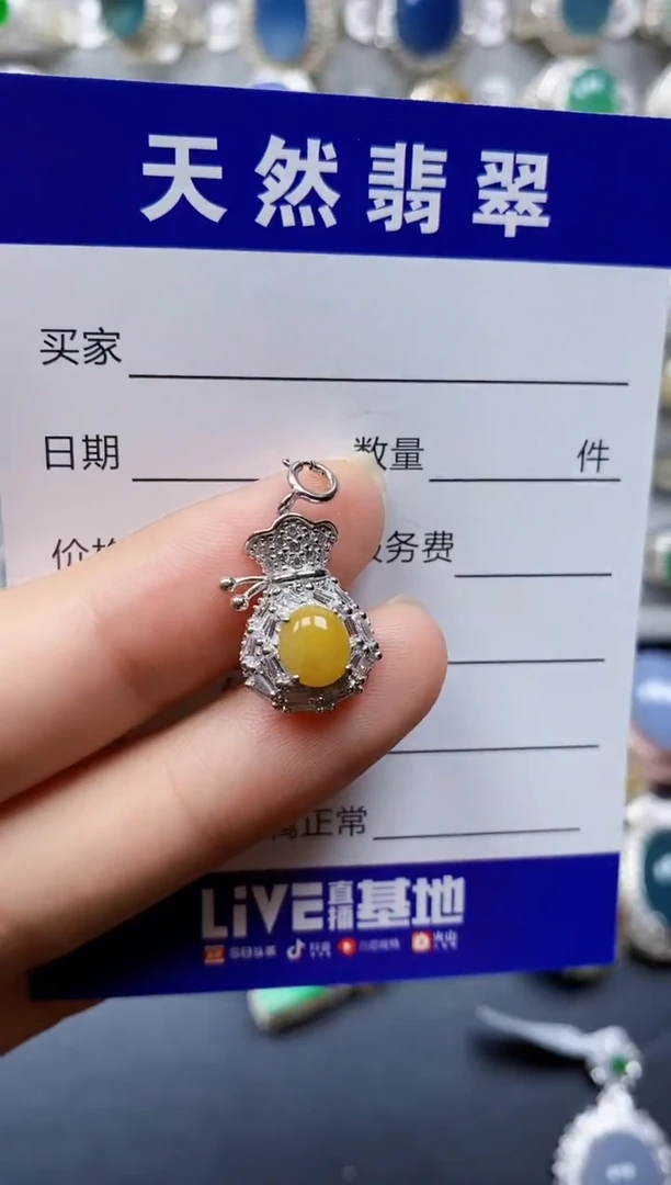 翡翠银S925镶嵌颈饰154