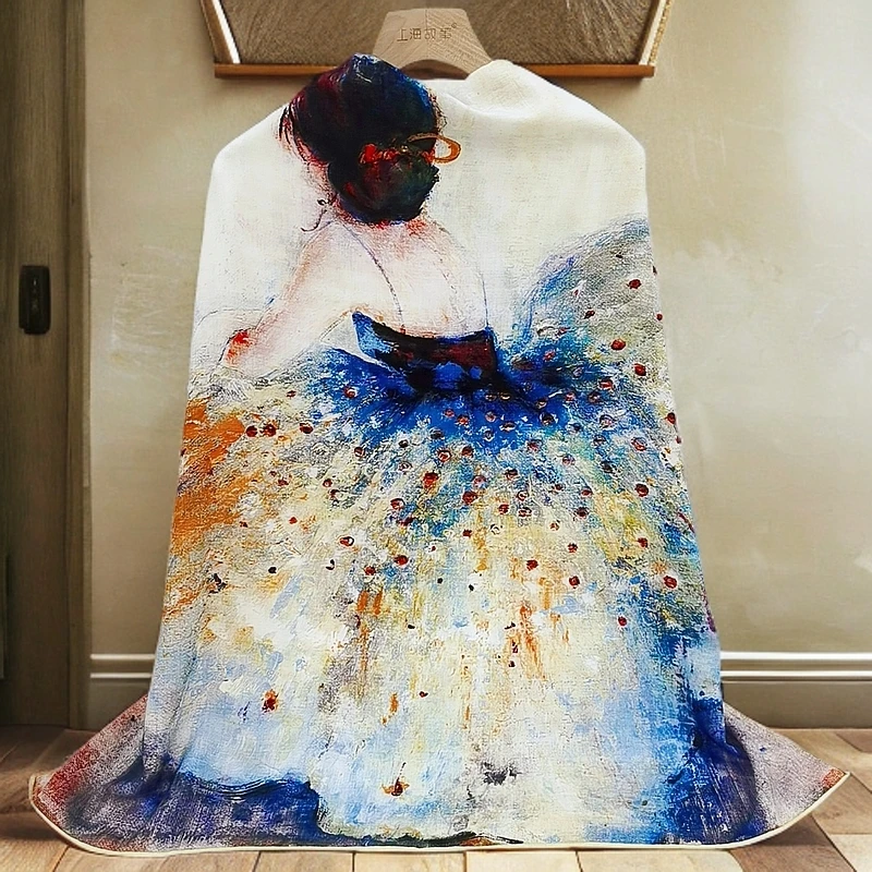 品牌双面双色丝毛88cm公主绵羊毛桑蚕丝大方巾护颈高档冬季围巾女