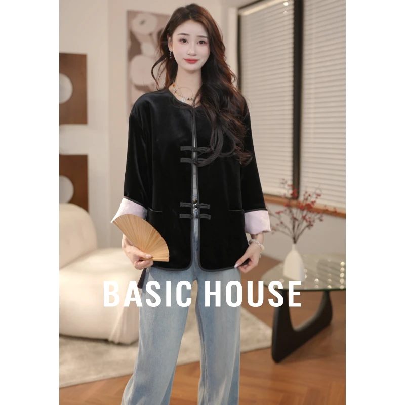 Basic House/百家好秋季新款新中式盘扣复古外套B1194B54102