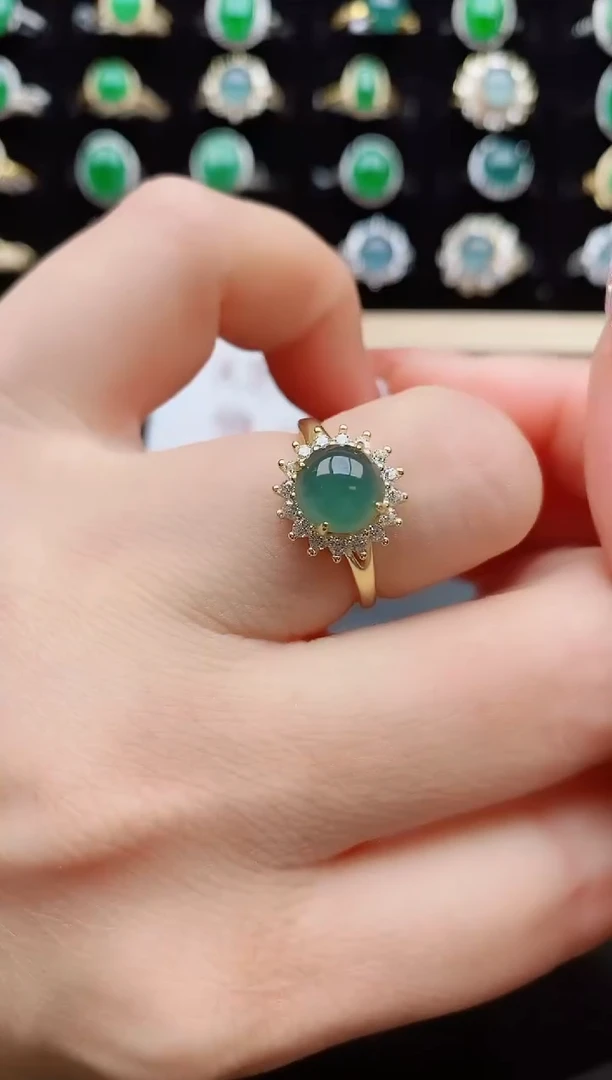 【闪购商品】翡翠戒指银S925镶嵌11111