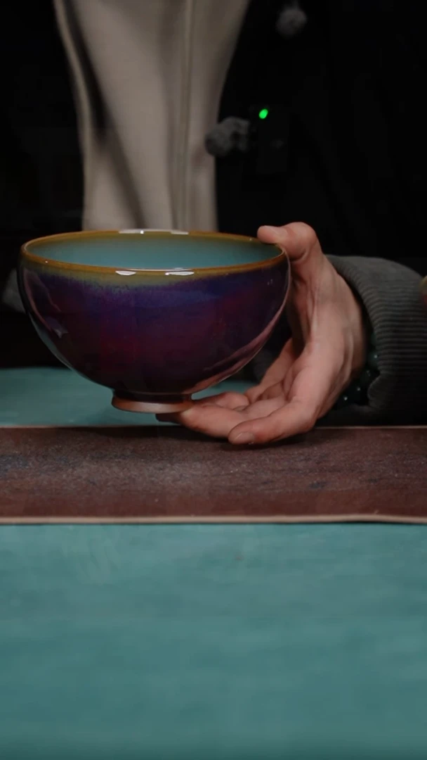 【闪购商品】2-1鸡心钵（天青玫瑰紫）+瓷片