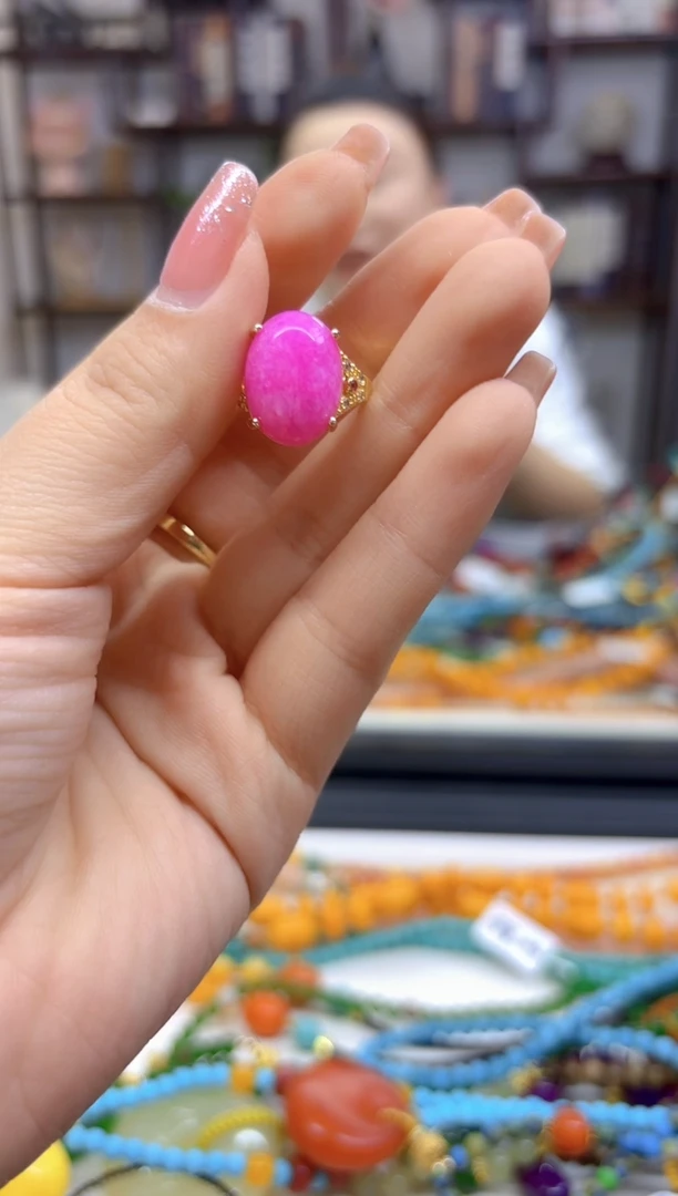 【闪购商品】苏纪石（舒俱来）戒指银S925镀金镶嵌J25