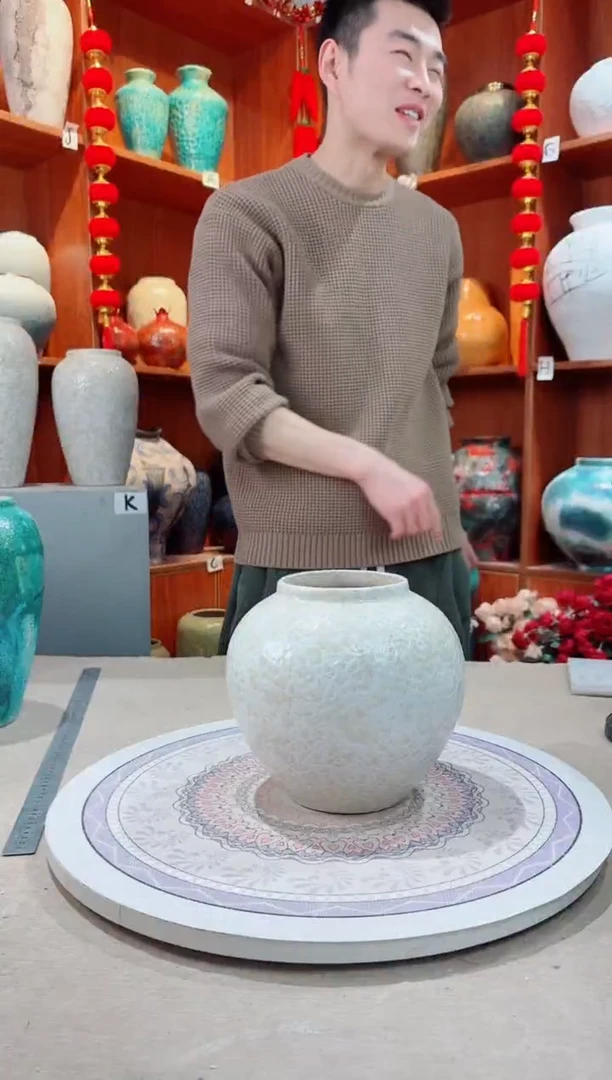 【闪购商品】瓶茶白 小号 陶瓷花瓶 无花 精品