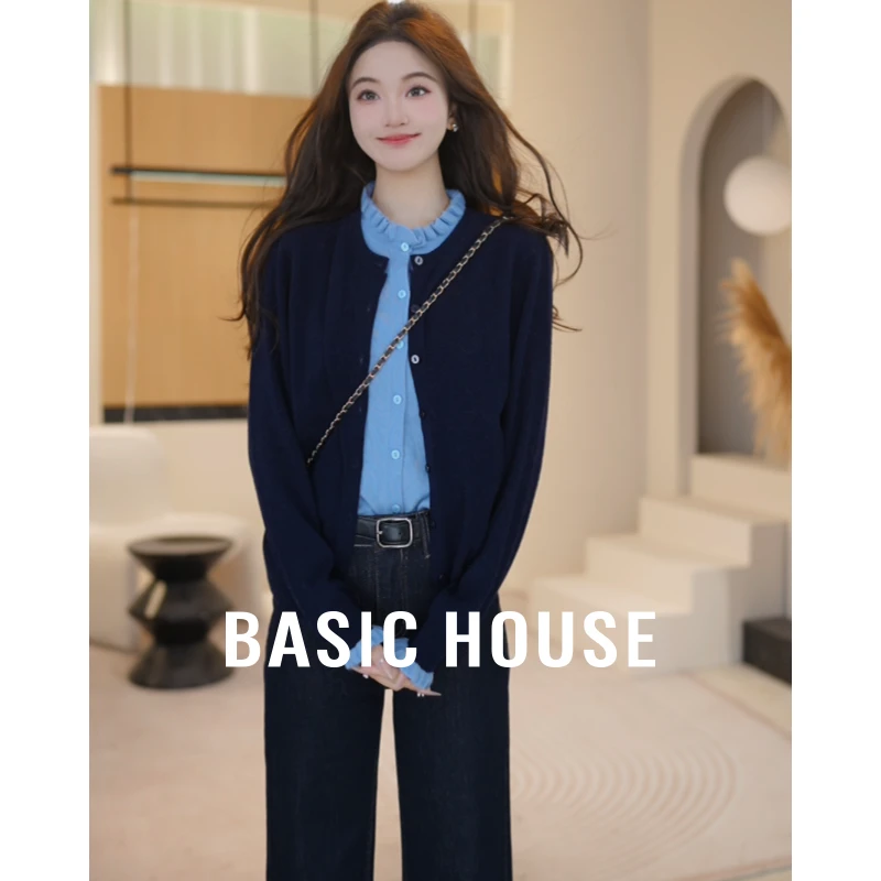 Basic House/百家好气质常规羊毛衫假两件B1195B59E02