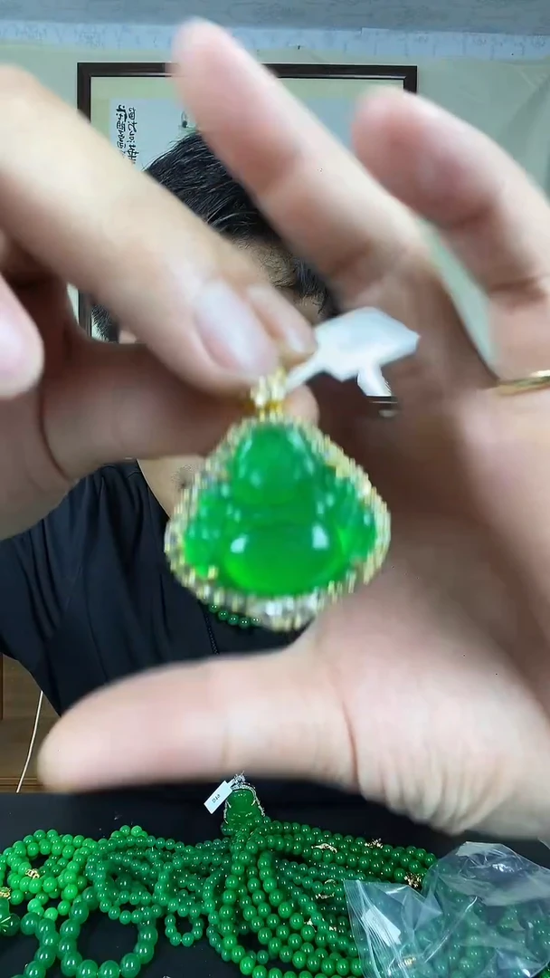 吊坠(赠链)14K金镶嵌翡翠D1