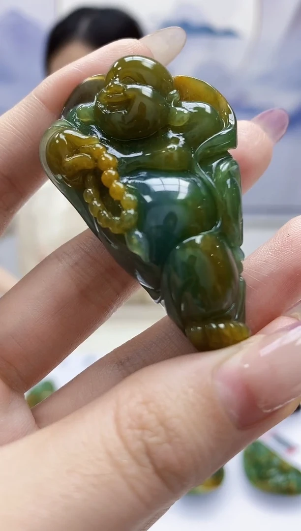 定制翡翠未镶嵌声**?4852jw-毛货挂件