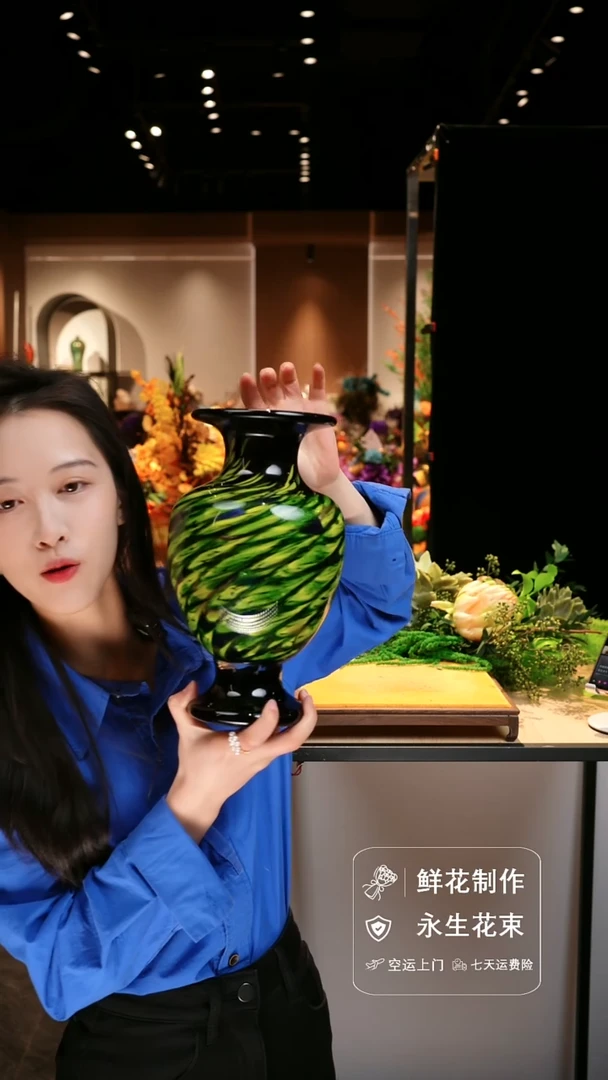 手工艺品琉璃手工花器花束空运包邮送货上门-以图片为准