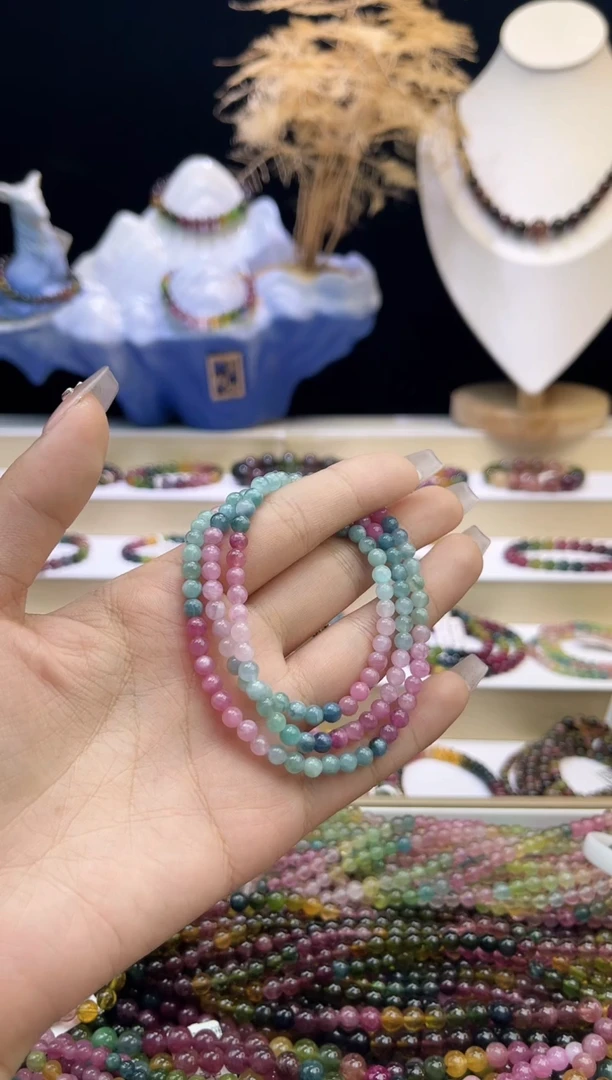 【闪购商品】碧玺/未镶嵌4mm+碧玺多圈多样性发货