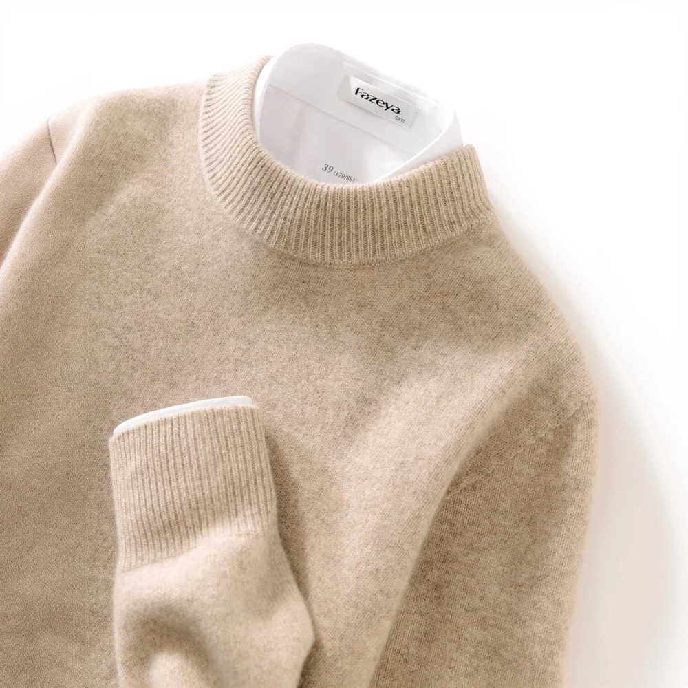 DIIIVERGOM秋冬新款加厚半高领衫男款套头宽松针织保暖男士毛衣