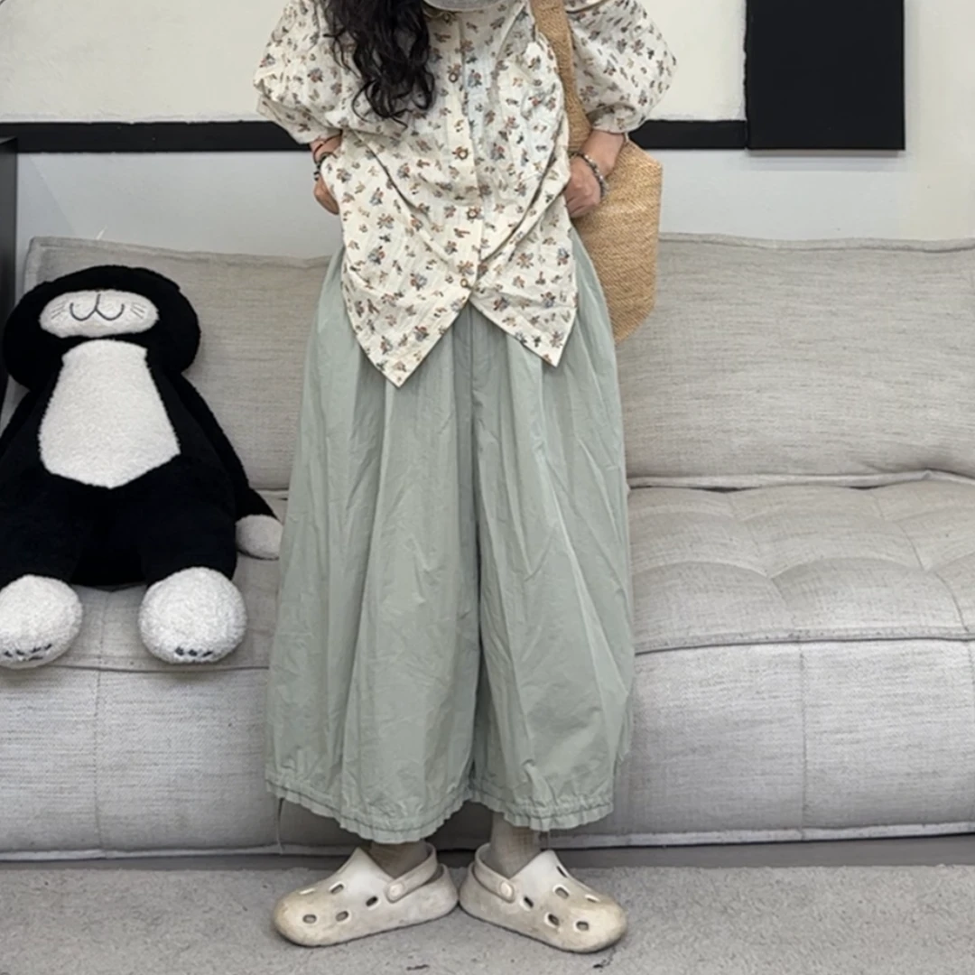 橘子罐头卫卫新款百搭三色时尚休闲宽松垂感休闲裤