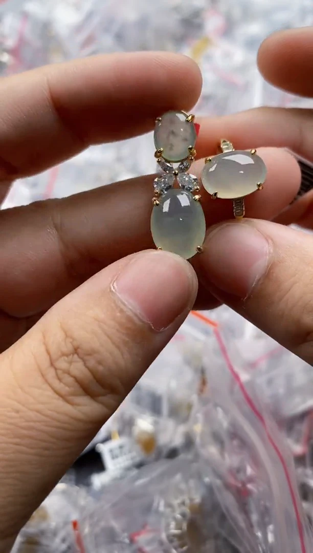 翡翠戒指银S925镶嵌333333   5