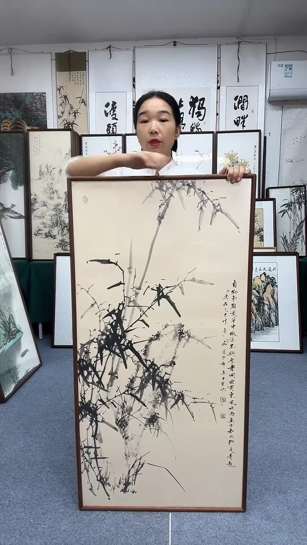 国画62*122实木画框京东包邮手绘