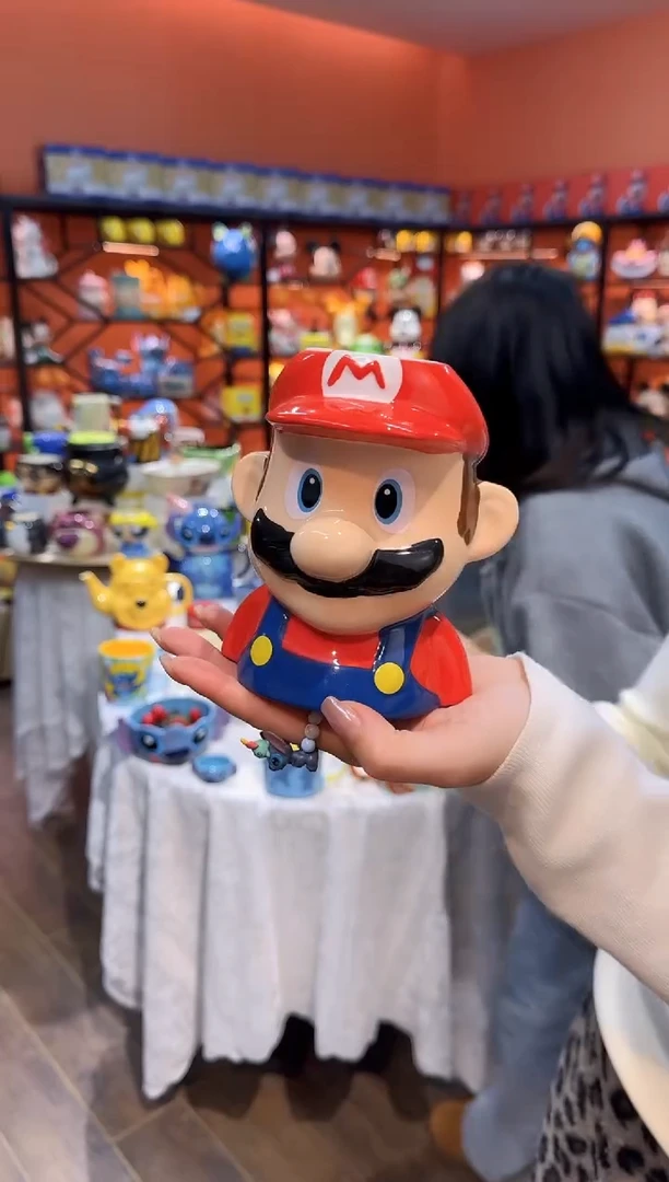 瓷片@@马里奥陶瓷倒置杯