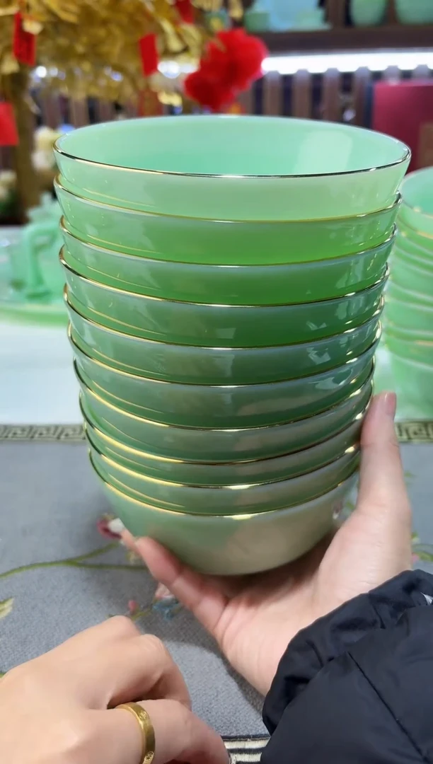 玉瓷 5.5英寸饭碗10个景德镇陶瓷