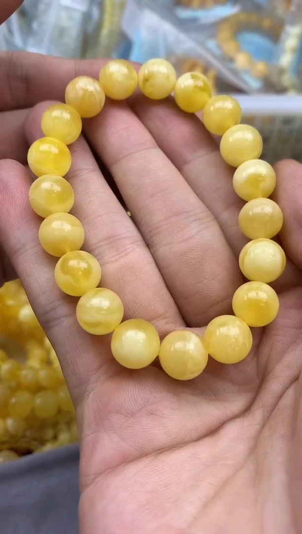 裸石蜜蜡未镶嵌手串