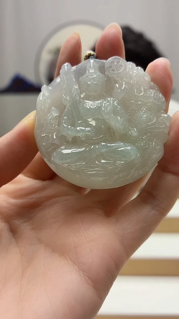 未镶嵌定制翡翠5060zm-毛货挂件68