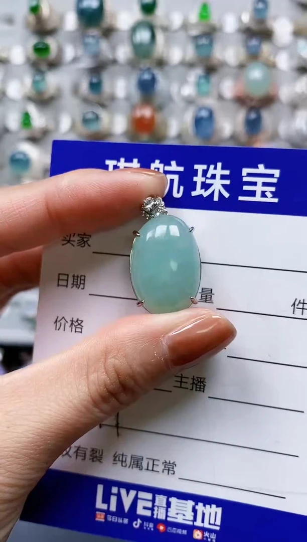 【闪购商品】翡翠颈饰银S925镶嵌0697