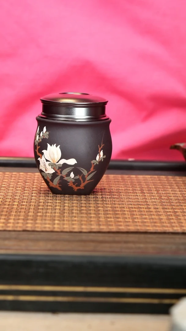 茶壶紫砂9《花语醒茶罐》黑料