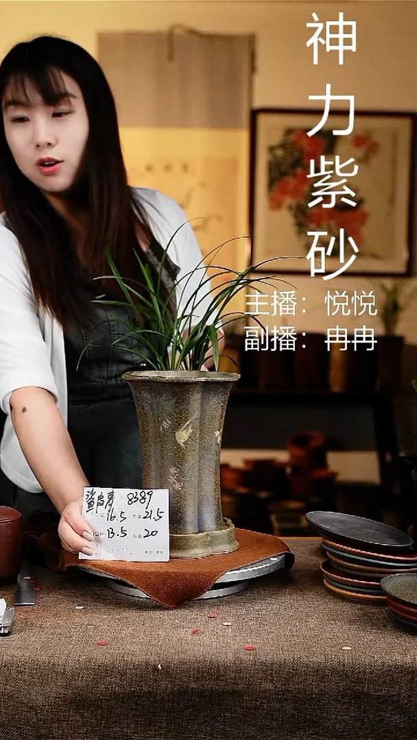 紫砂花盆花卉工艺8389+z原配