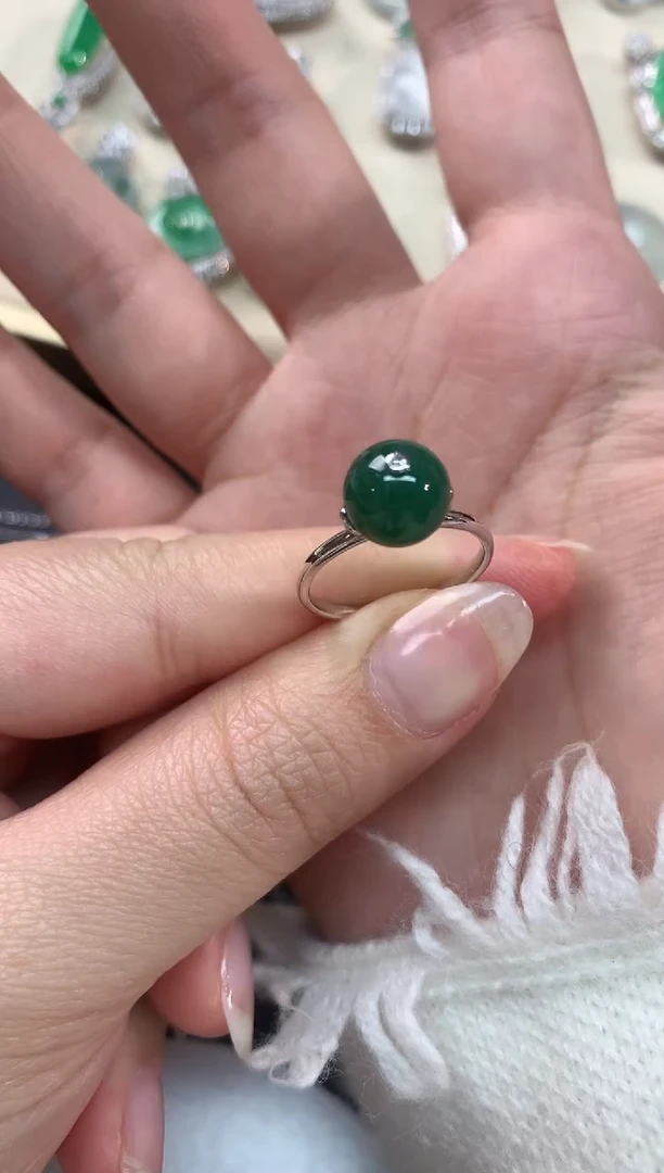 【闪购商品】翡翠戒指18K金镶嵌戒指A26|4800