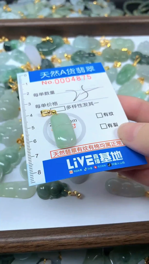 颈饰未镶嵌翡翠净货挂件-4875