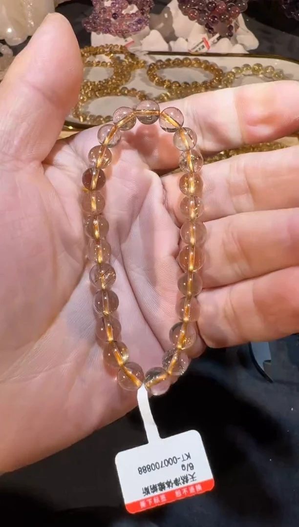 未镶嵌手串发晶SJ-674金发晶