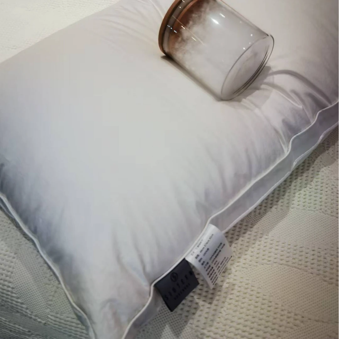 绣亭舒享鹅绒枕 白鹅绒 300g 高蓬柔软舒适枕芯成人护颈单人