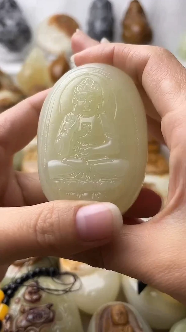 石材古青石棉纹正常不退换阿弥陀佛