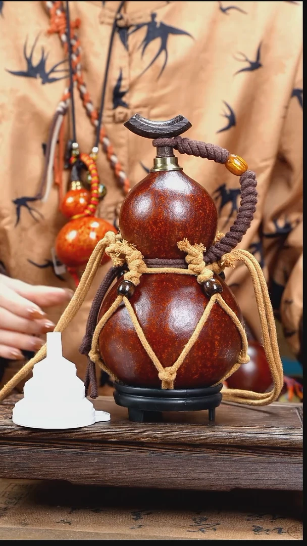 WH081网兜款大漆酒葫芦（现货现发）