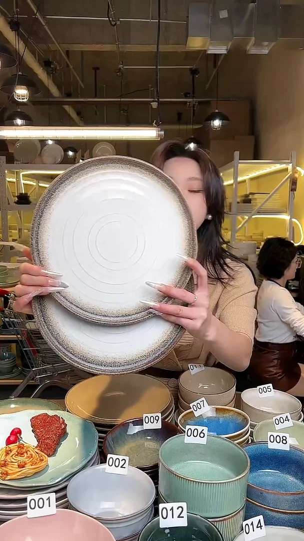 瓷 1外贸尾货高温釉下彩陶瓷餐具默认微瑕