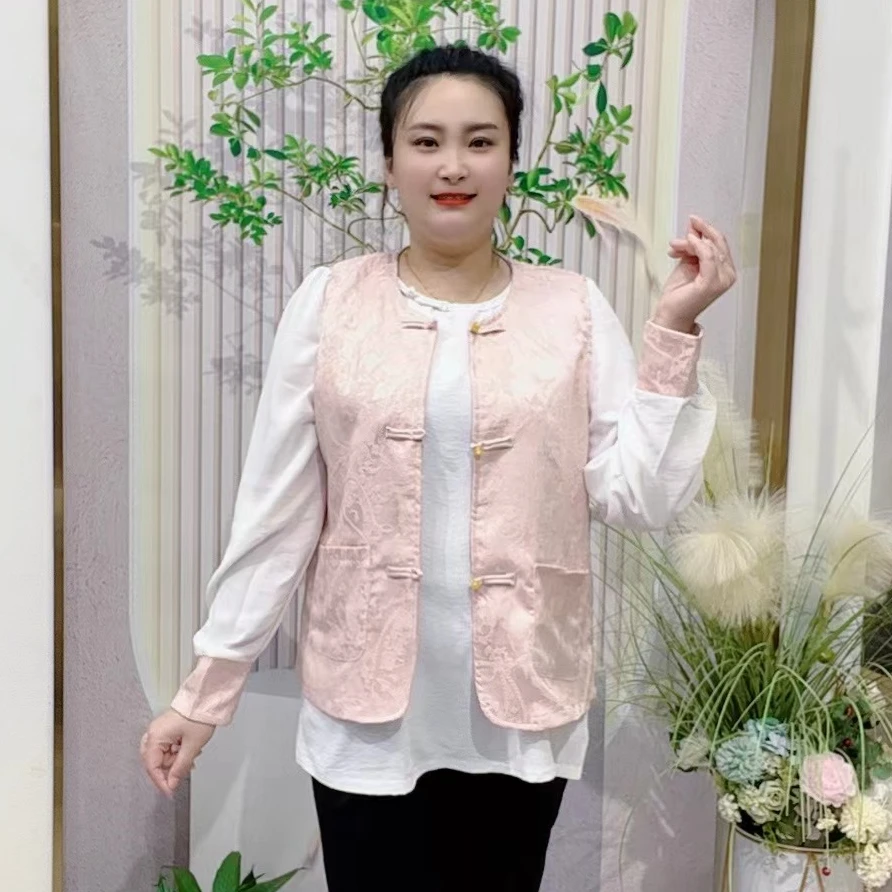 2025春季新中式1298复古盘扣设计时尚洋气宽松显瘦两件套