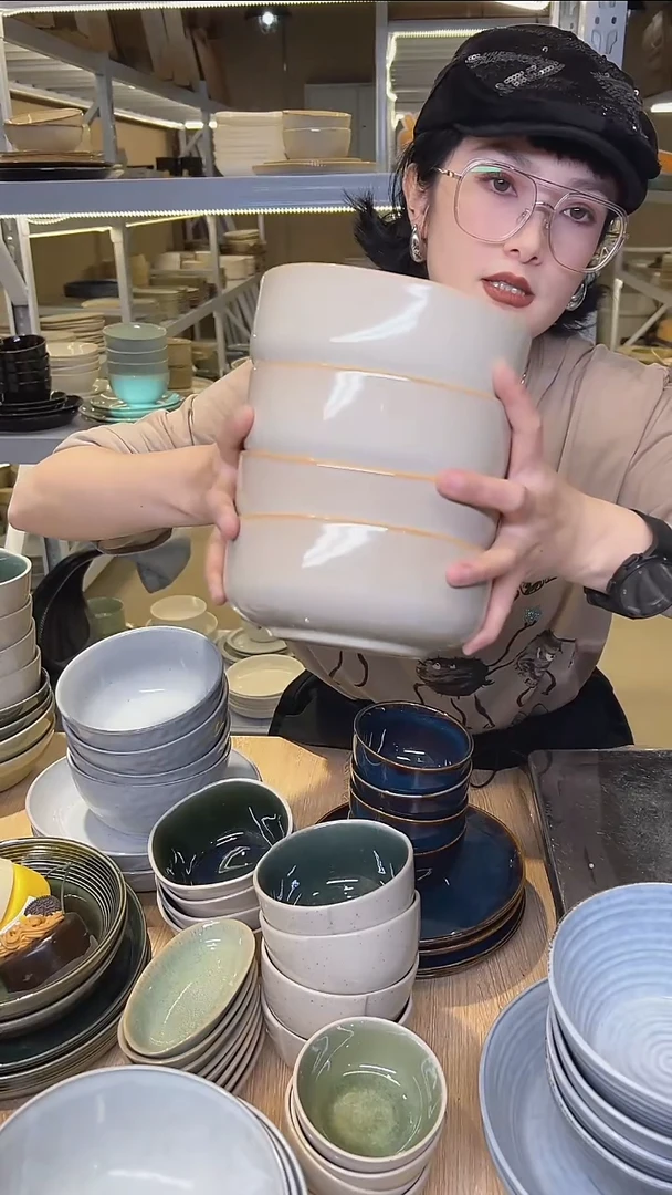 瓷234高温釉下彩陶瓷餐具默认微瑕