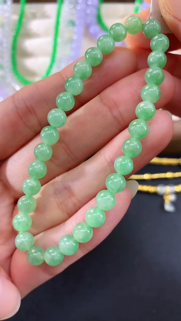 未镶嵌手串翡翠62|1980多样性发其一