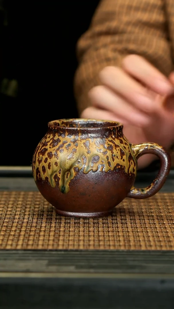 【闪购商品】紫砂茶壶GFY52奶杯 沉香木柴烧