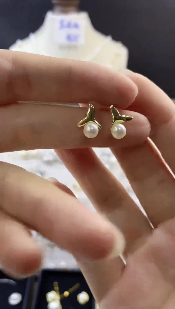合金耳饰淡水珍珠94