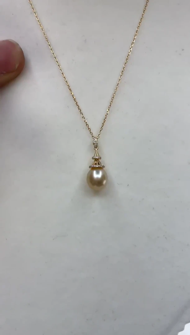 颈饰银S925镶嵌海水珍珠