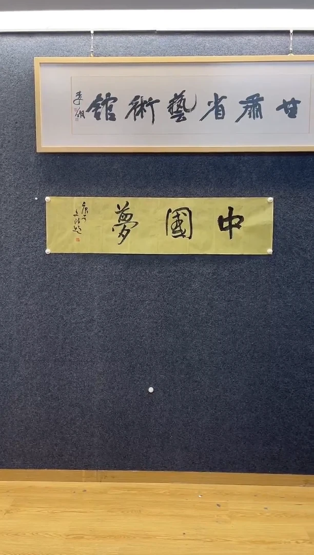 书法639郑文S中国梦3四尺对开