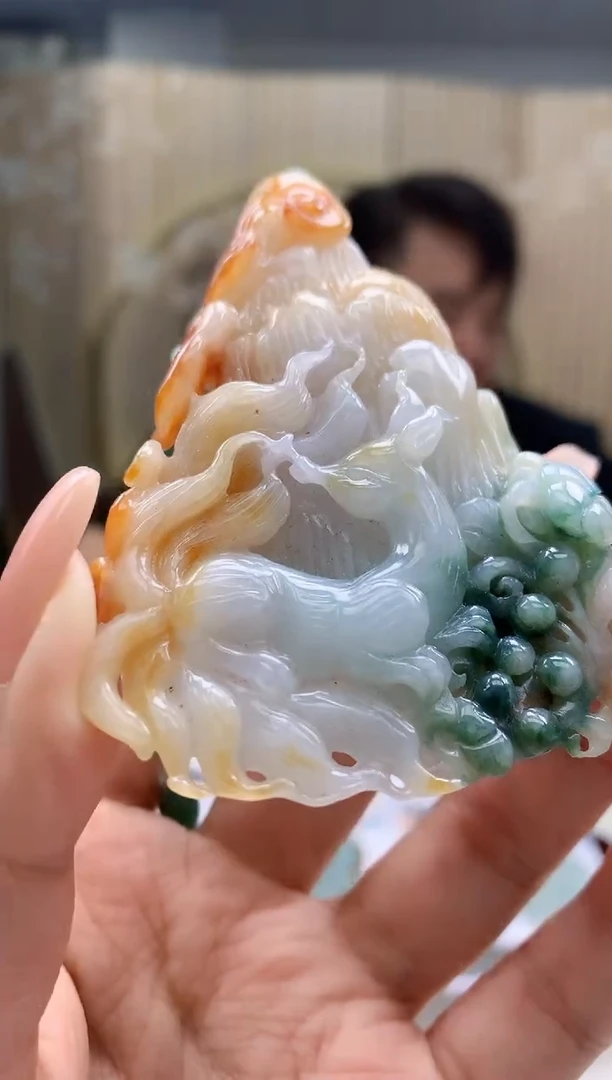 定制翡翠未镶嵌5060xx-毛货挂件59赠珠链