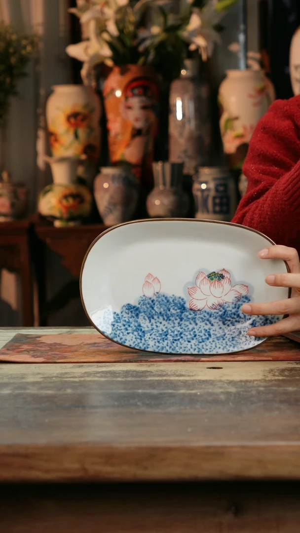 【闪购商品】瓷片景德镇纯手工釉下彩精品餐具