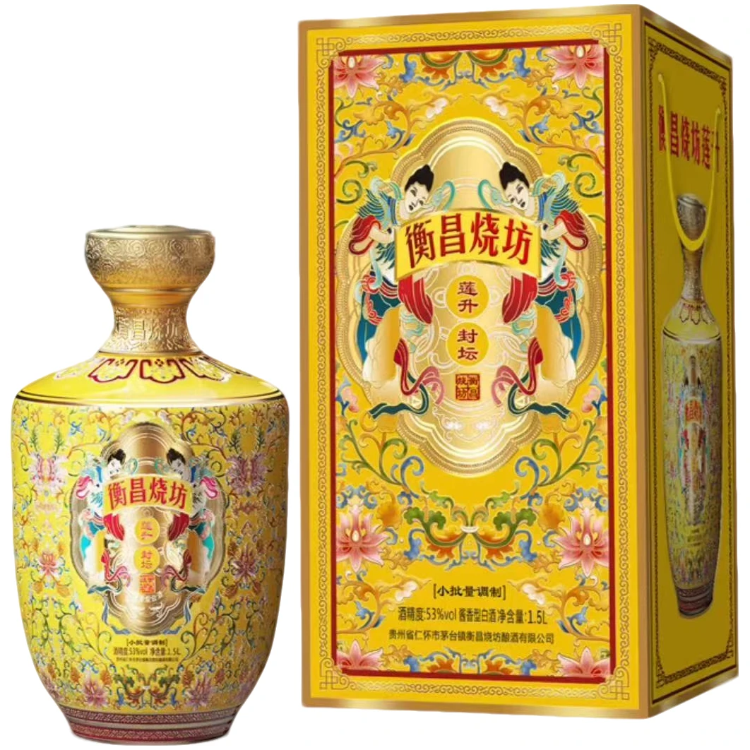 衡昌烧坊莲升 白酒53度1.5L