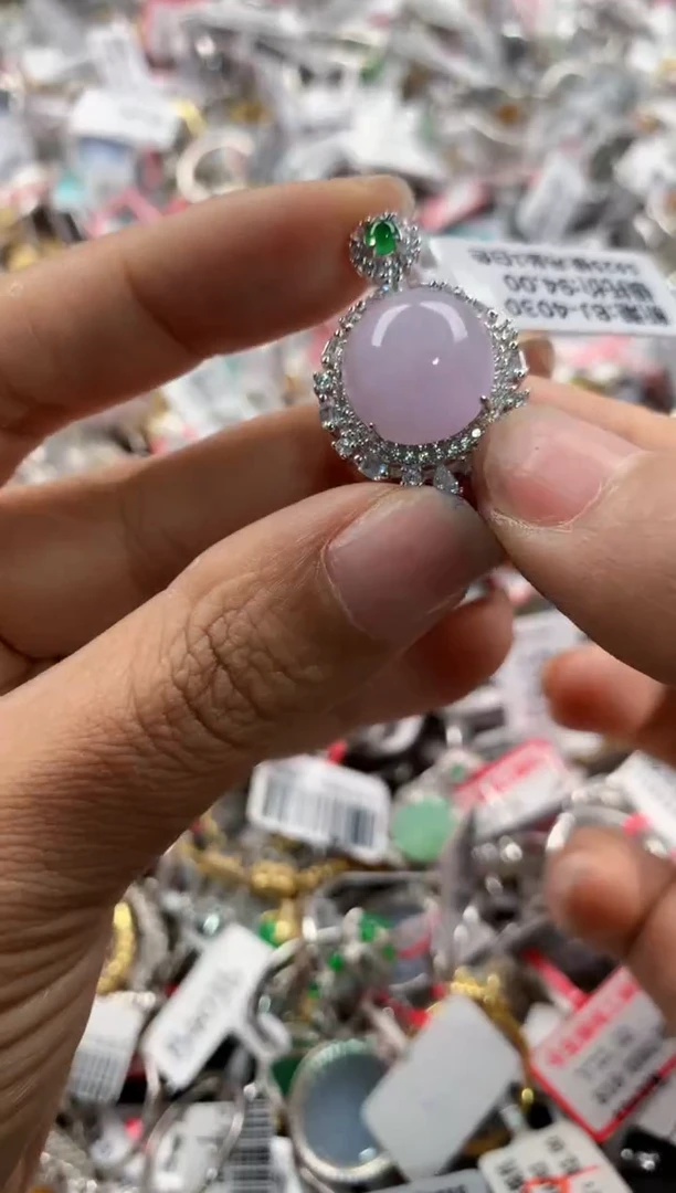 银S925镶嵌戒指翡翠9999     10