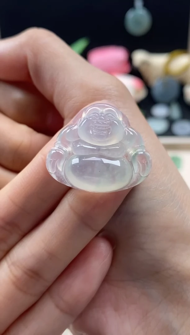 【闪购商品】翡翠颈饰未镶嵌翡翠白冰佛公